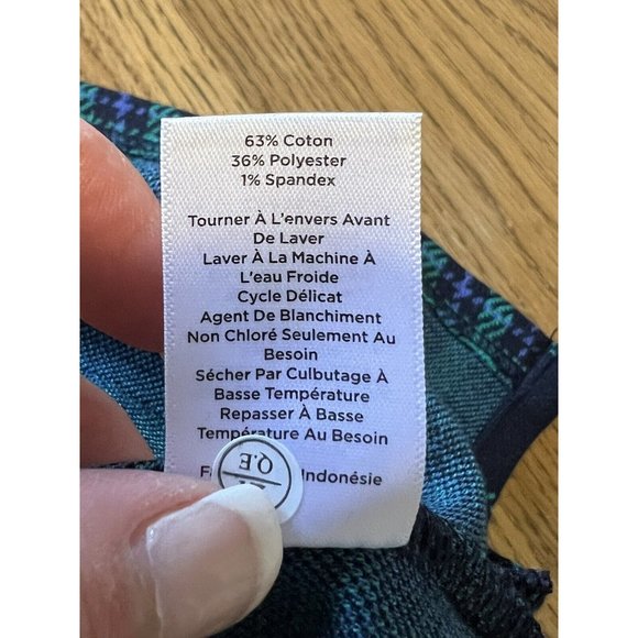 TALBOTS Checkered Mock Neck‎ Long Sleeve Back Zipper Women Sweater Size Medium - Picture 9 of 11